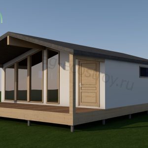 Домокомплект барн хауса в 1 этажа 6.6х9.5 м "Малеевка-49,5"